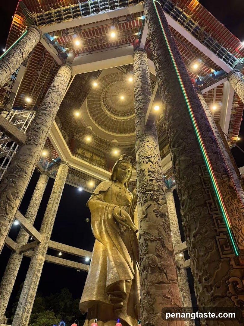 Giant Statue Under a Grand Structure