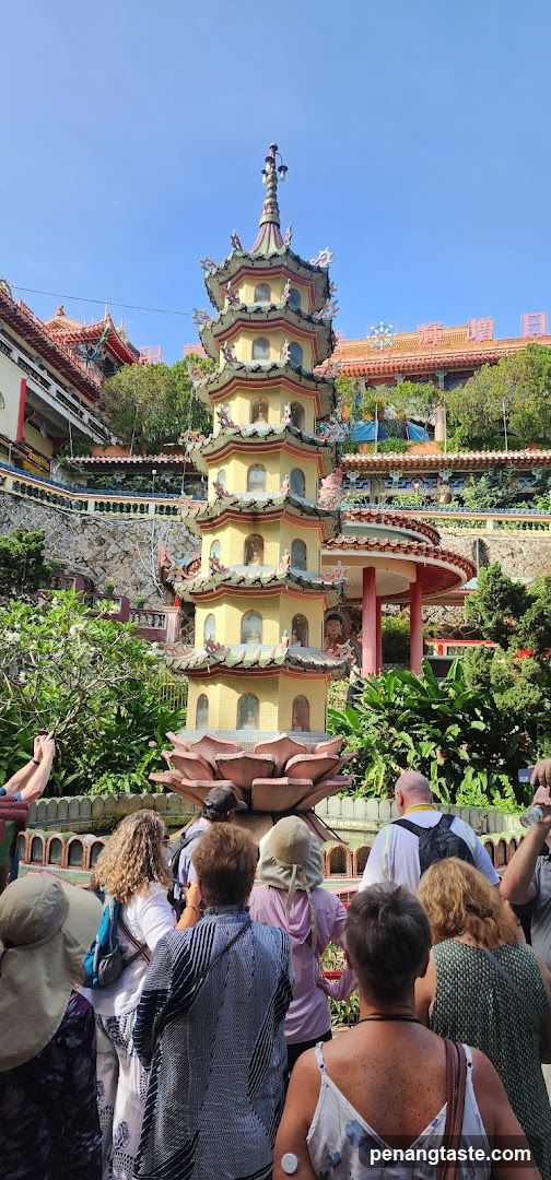 Buddhist Temple Pagoda with Tourists