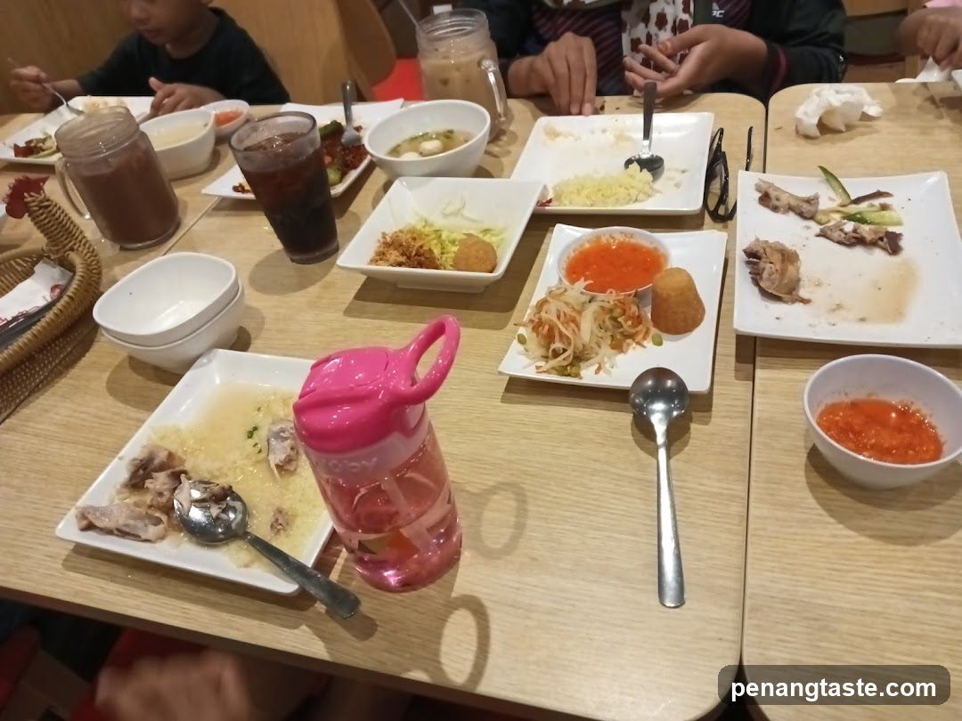 Dining Table with Food and Drinks