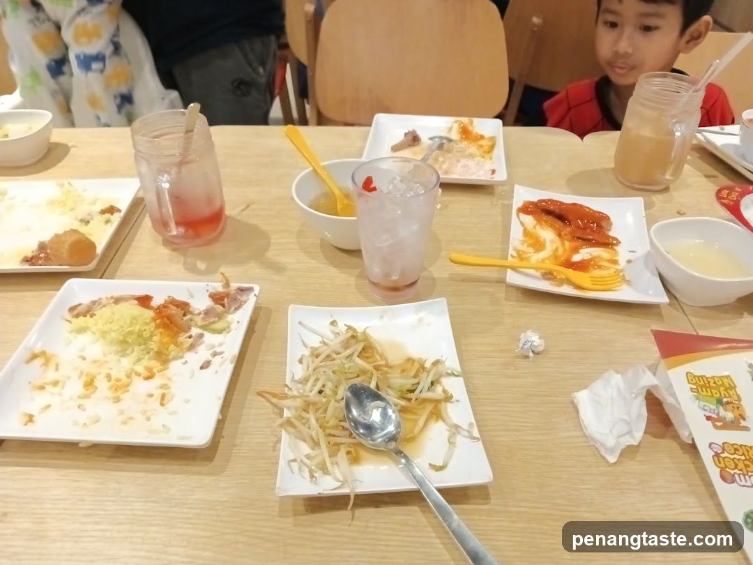 Dining Table with Remnants of Meal