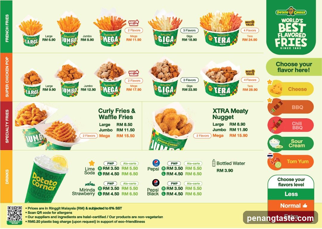 Potato Corner Menu