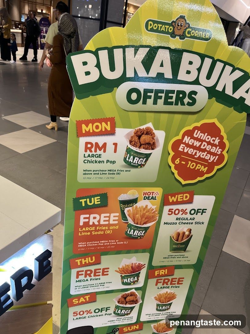 Potato Corner Buka Buka Offers Signage
