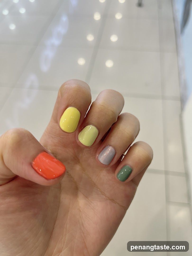 Colorful Nail Polish Display