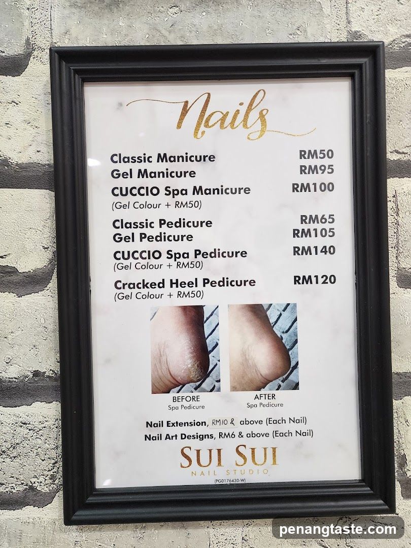 Nails Menu Board