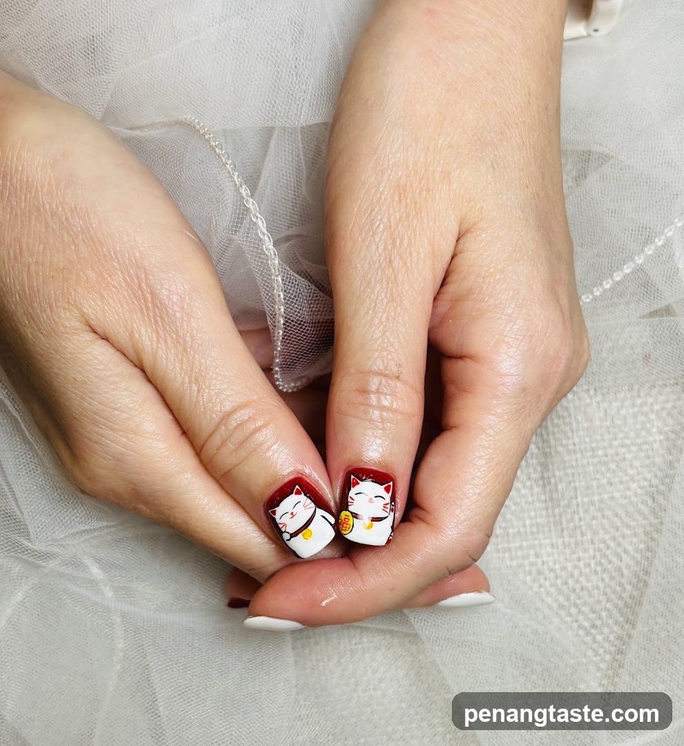 Maneki-neko Nail Art