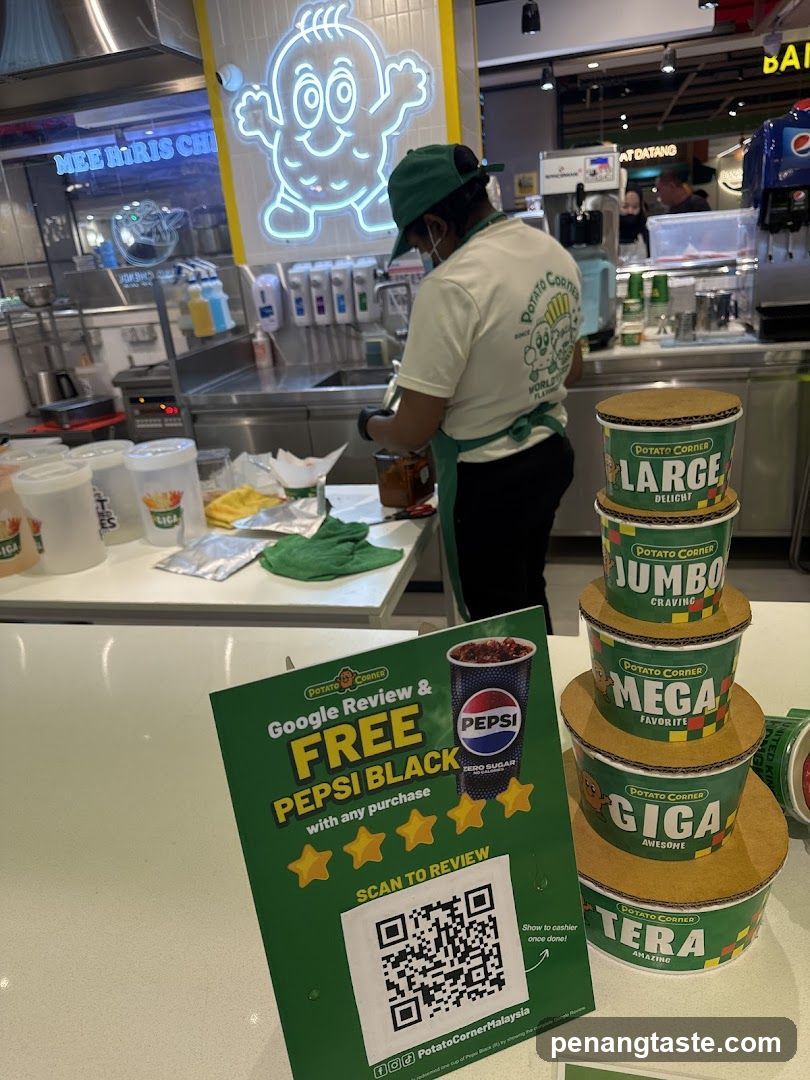 Potato Corner Counter Display
