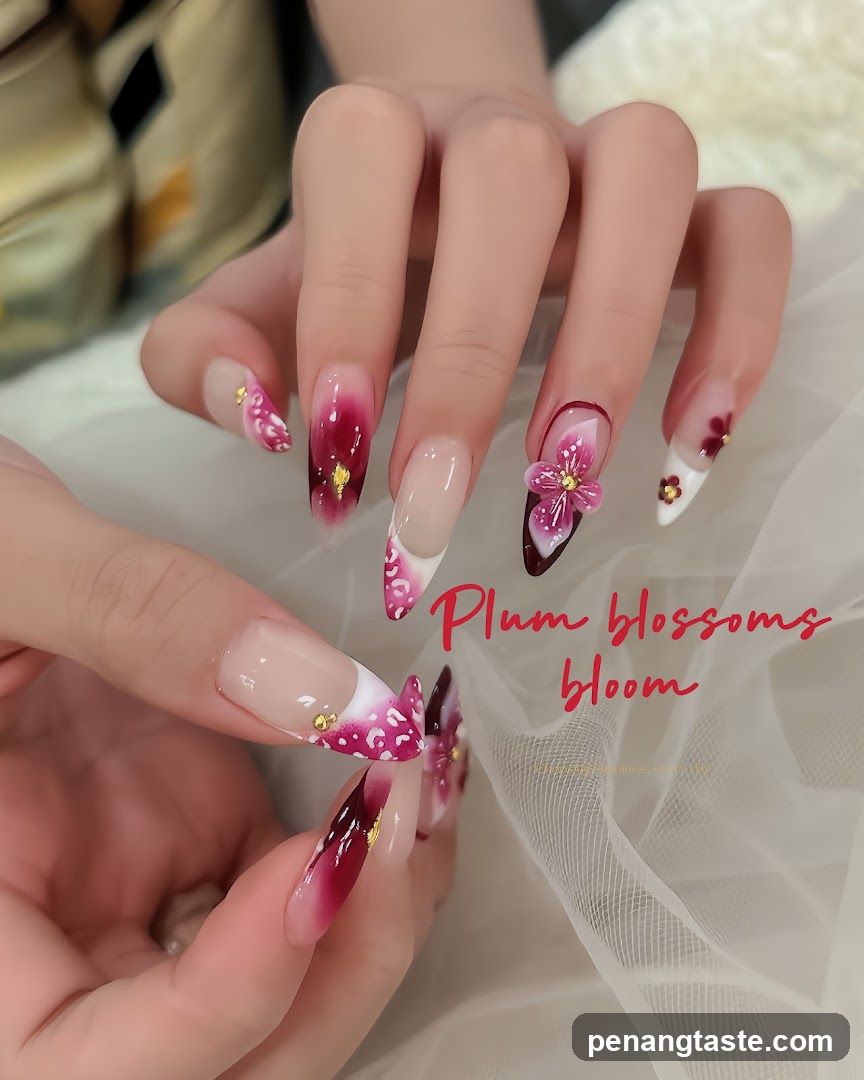 Plum blossoms bloom