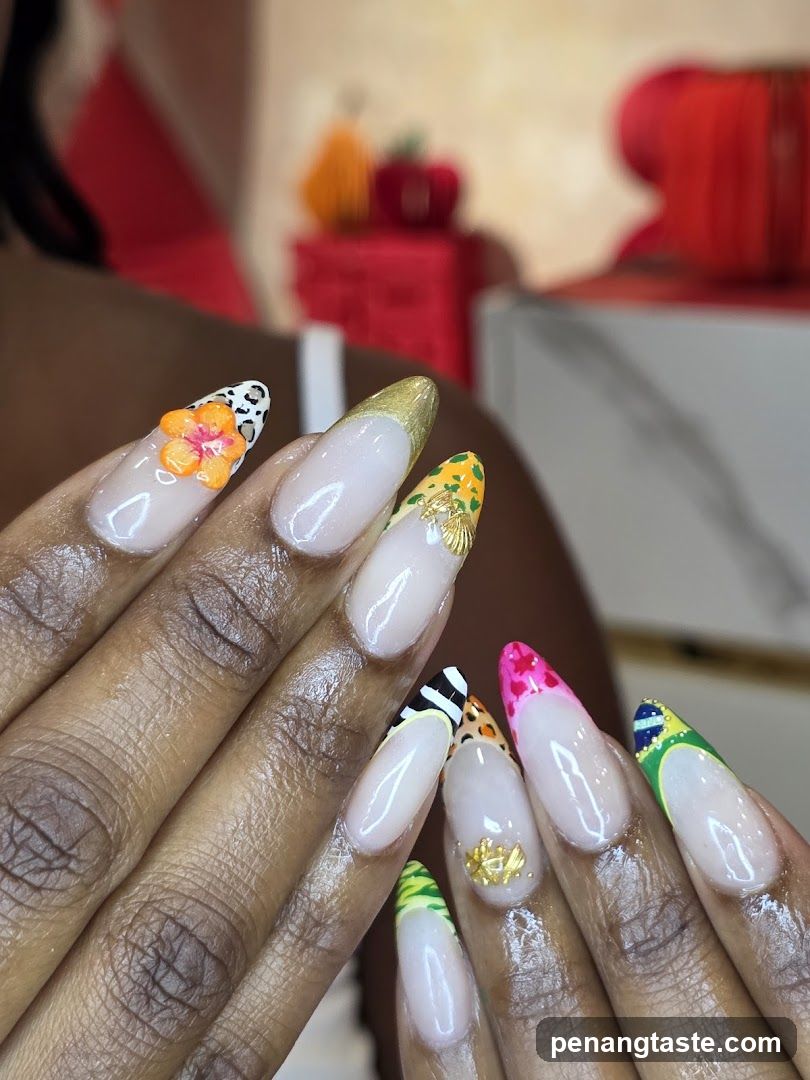 Colorful Nail Art Display