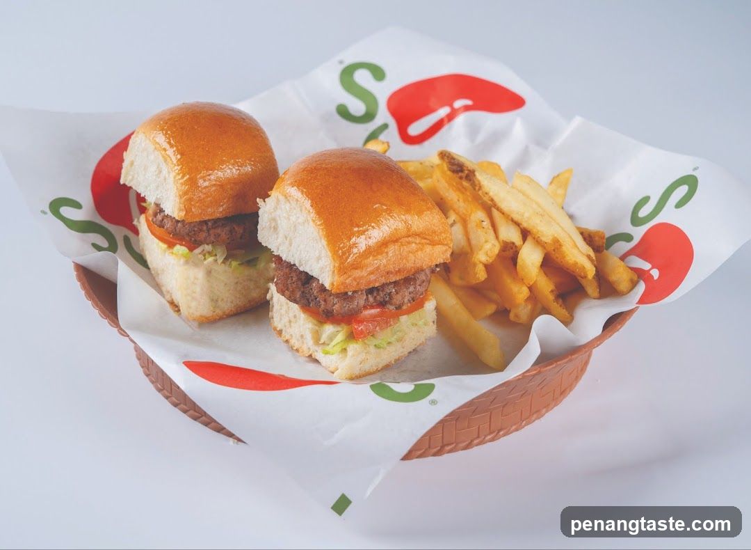Burger and Fries in Basket