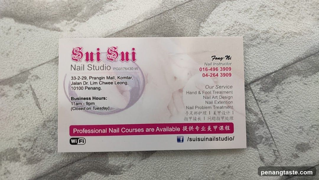 Sui Sui Nail Studio Business Card