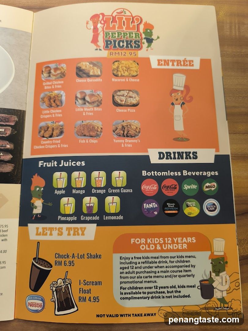 Lil Pepper Picks Menu