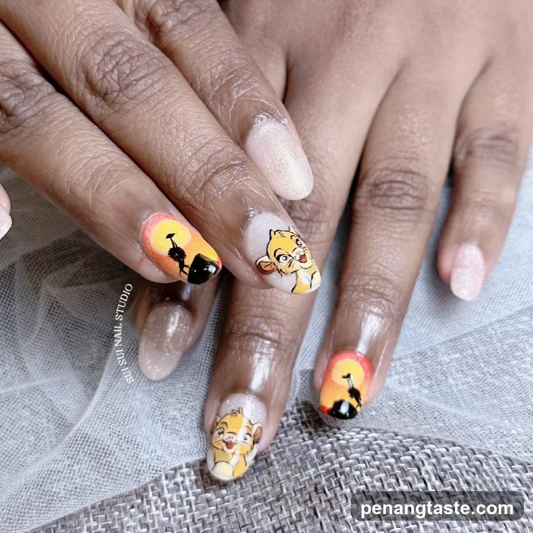 Lion King Nail Art Design