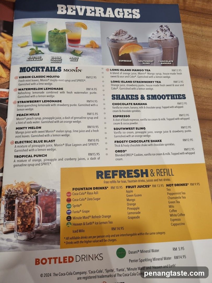 Beverages Menu