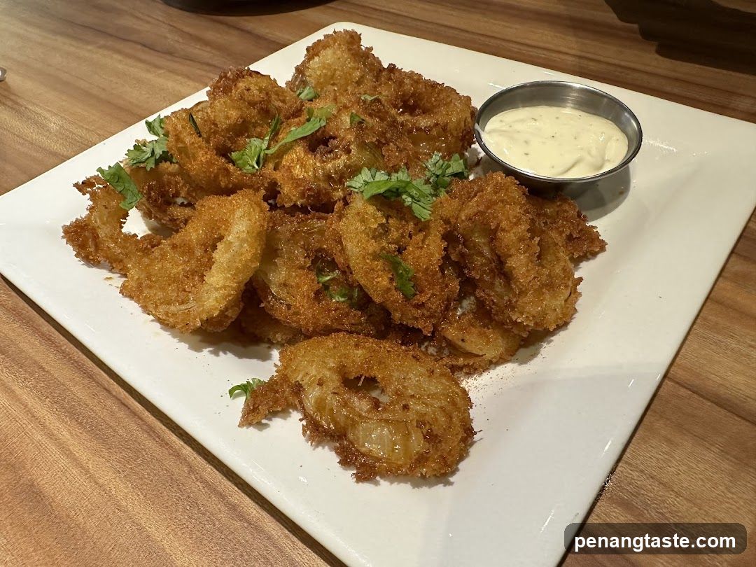 Fried Onion Rings with Dip