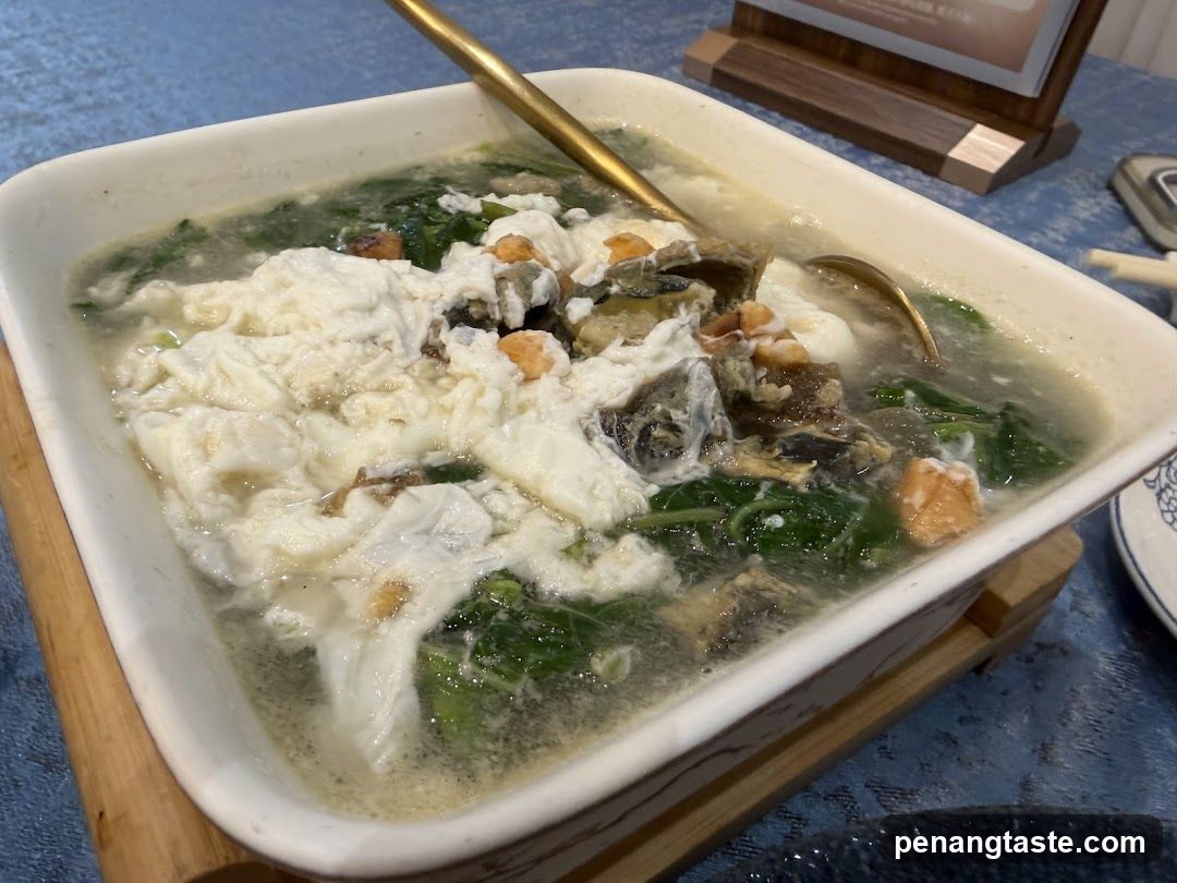 Fish Soup with Egg and Greens