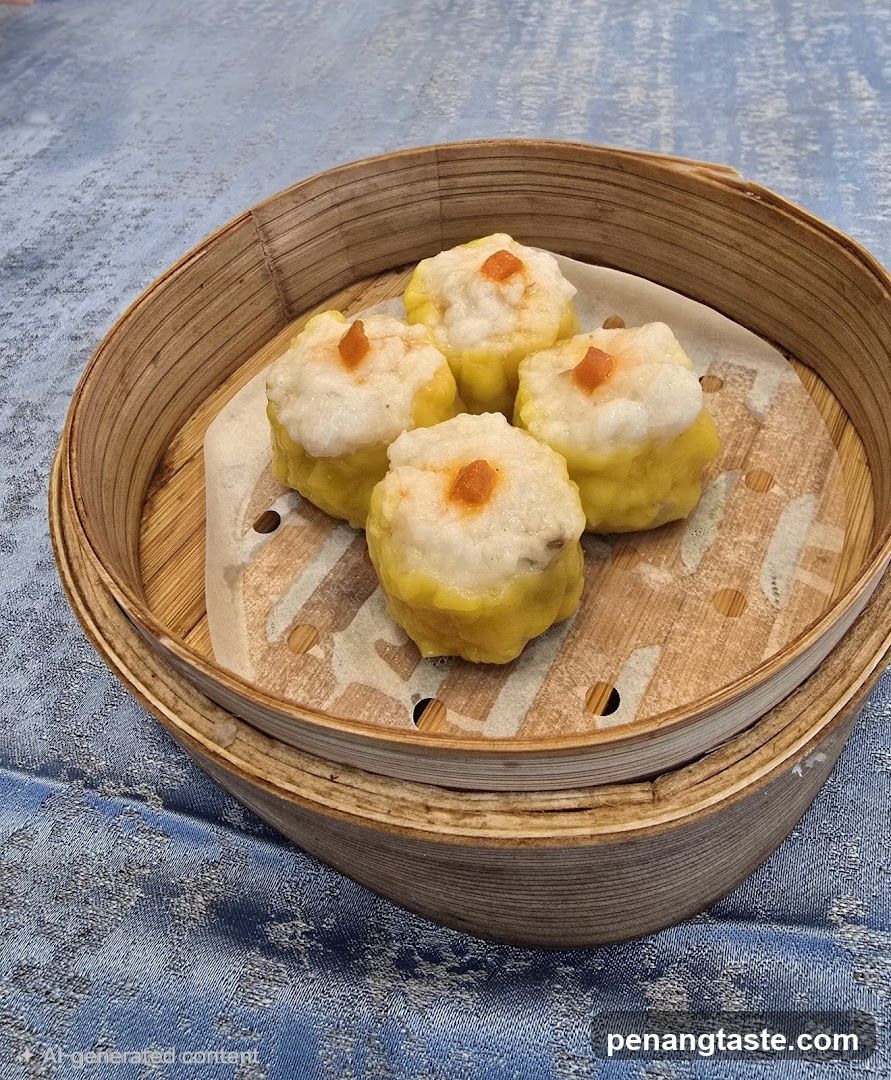 Steamed Dumplings in Bamboo Basket