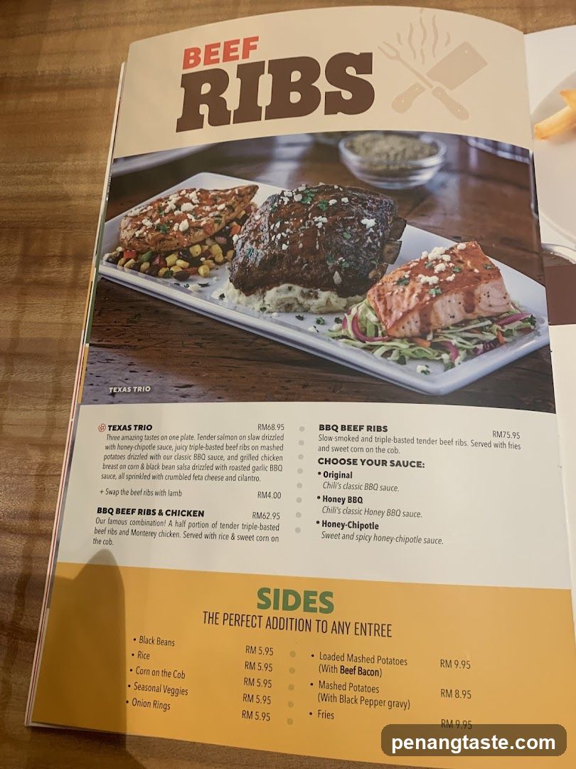 Beef Ribs Menu Page