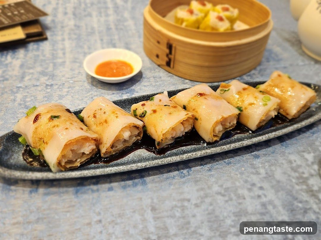 Dim Sum Platter with Rice Rolls and Dumplings