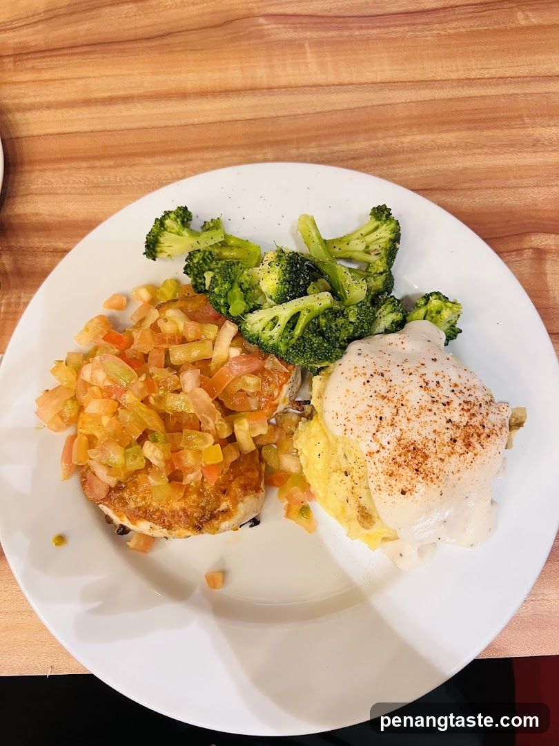 Plate of Food with Broccoli and Sauce