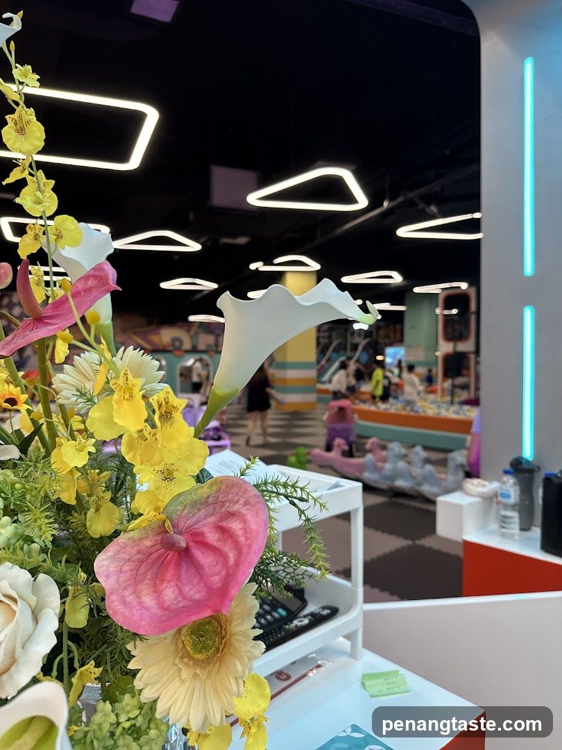 Floral Arrangement in Indoor Play Area