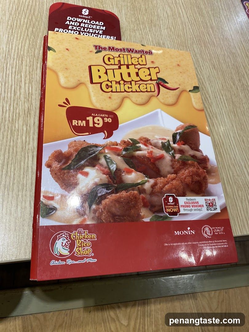 Grilled Butter Chicken Menu Card