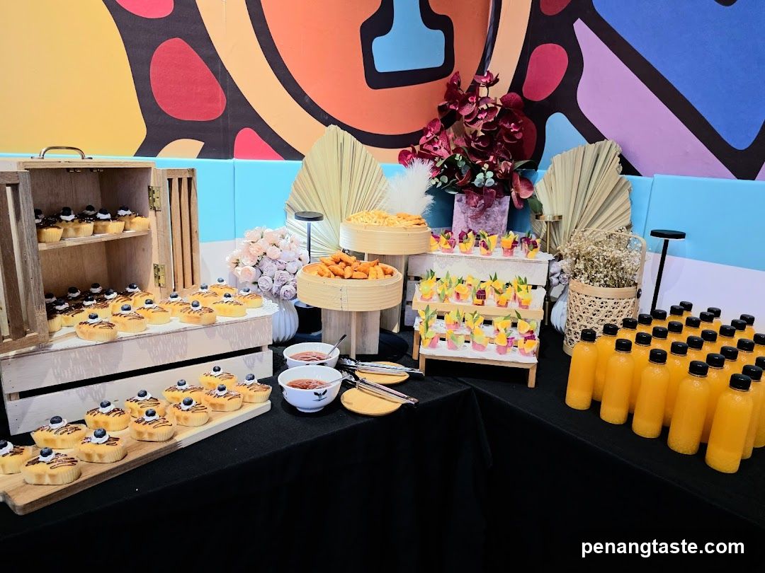 Beverage and Snack Buffet Display