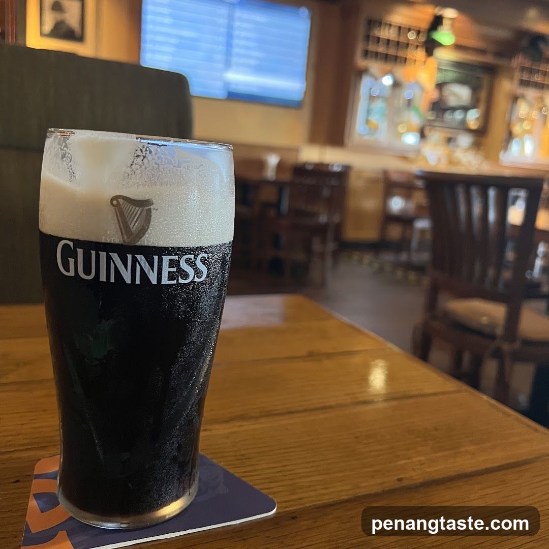 Guinness Pint in Pub Interior