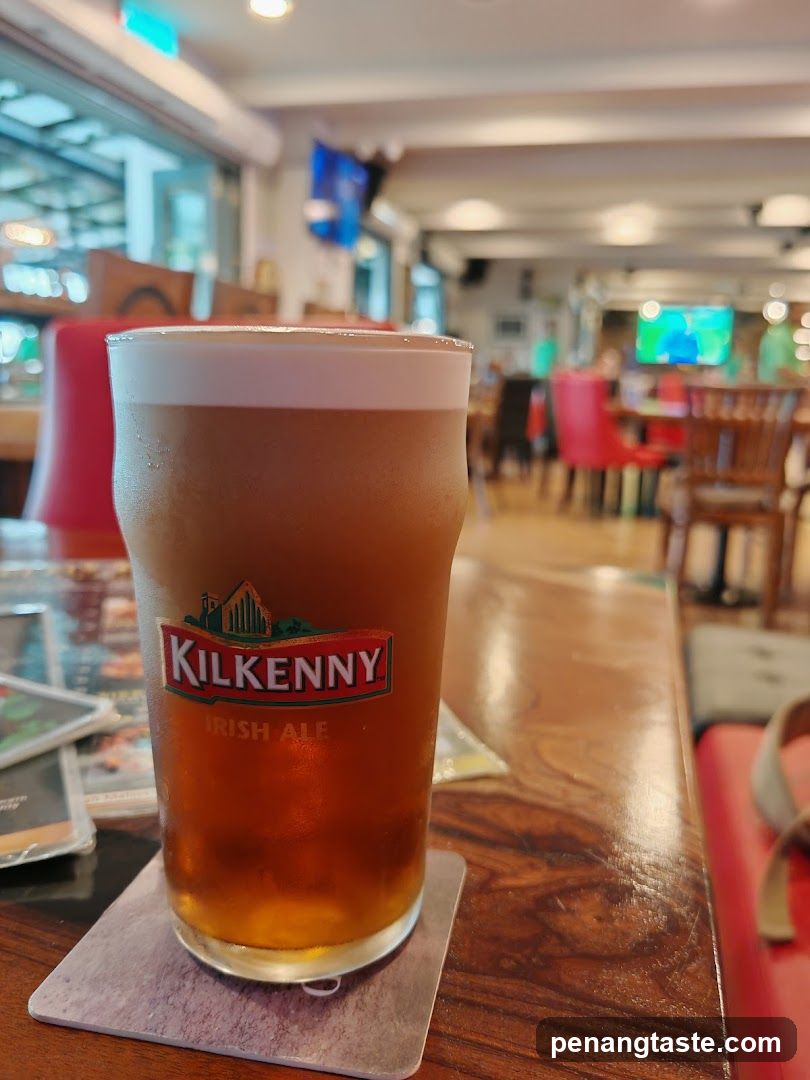 Kilkenny Irish Ale in a pub setting