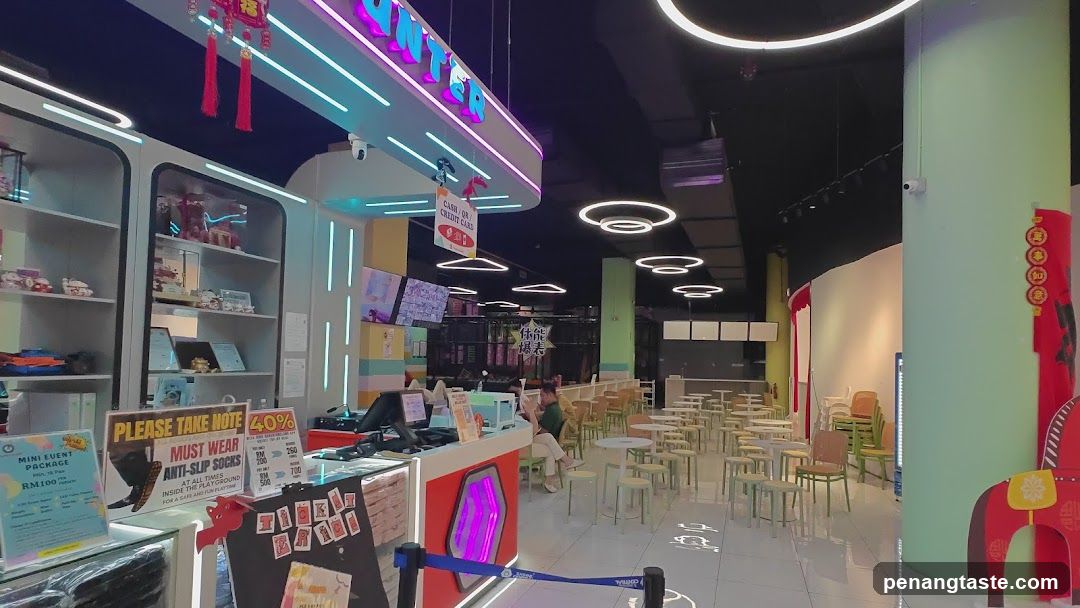 Interior of a modern food court or cafe area