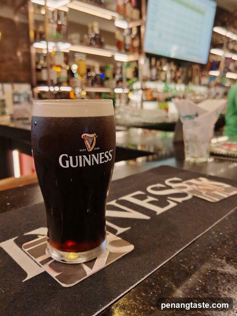 Guinness Pint at Bar Counter