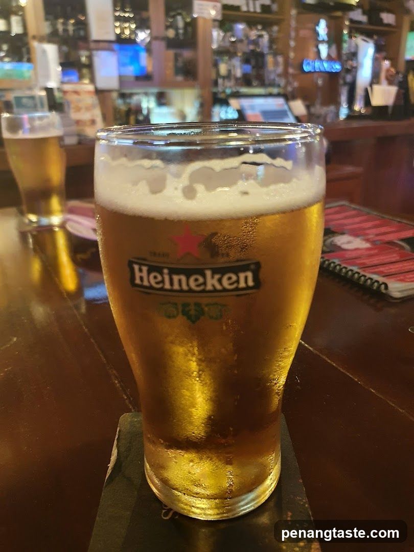 Heineken Beer in Bar Setting