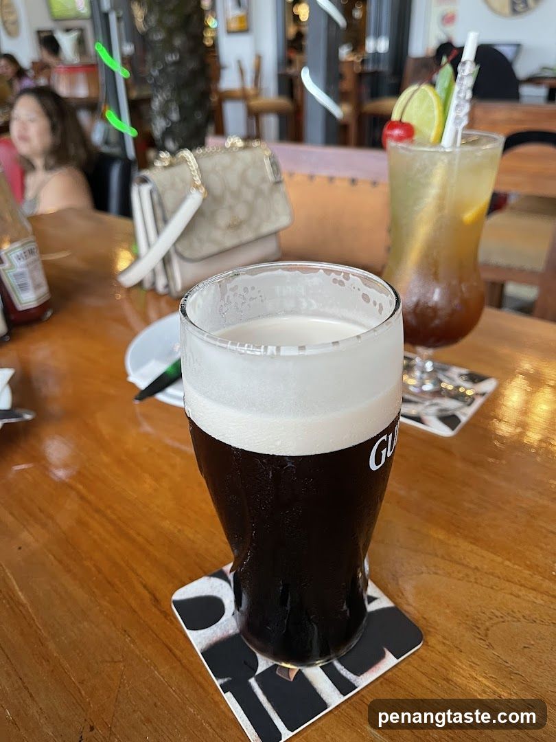 Beer and Cocktail at Restaurant Table