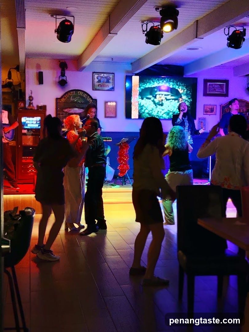Karaoke Night at a Bar