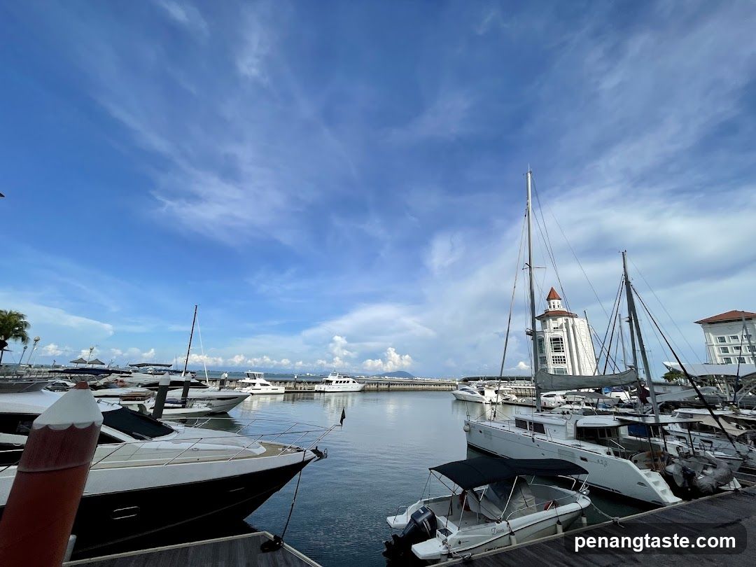 Marine View with Boats and Sky