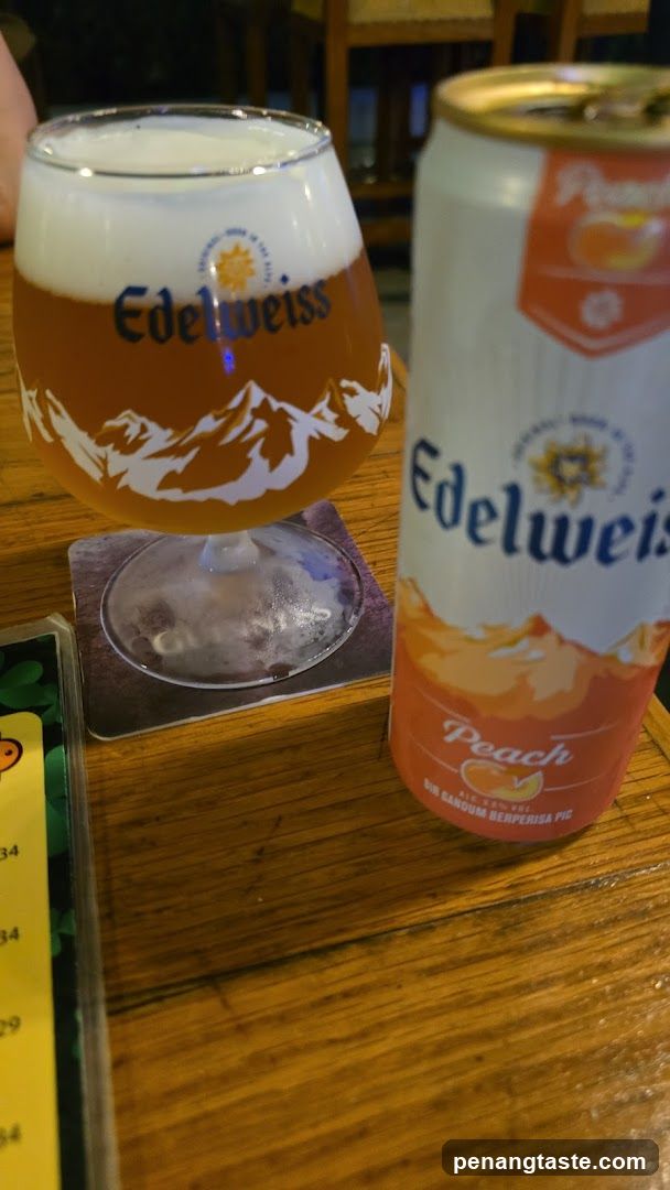 Edelweiss Beer Can and Glass