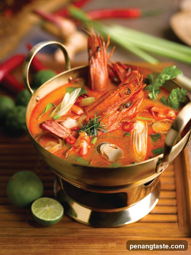 Spicy Shrimp Curry in Brass Pot