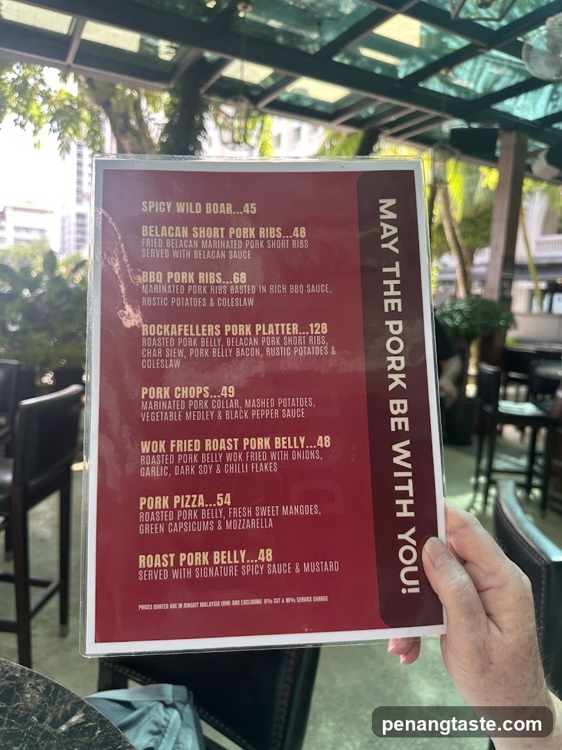 Pork Menu