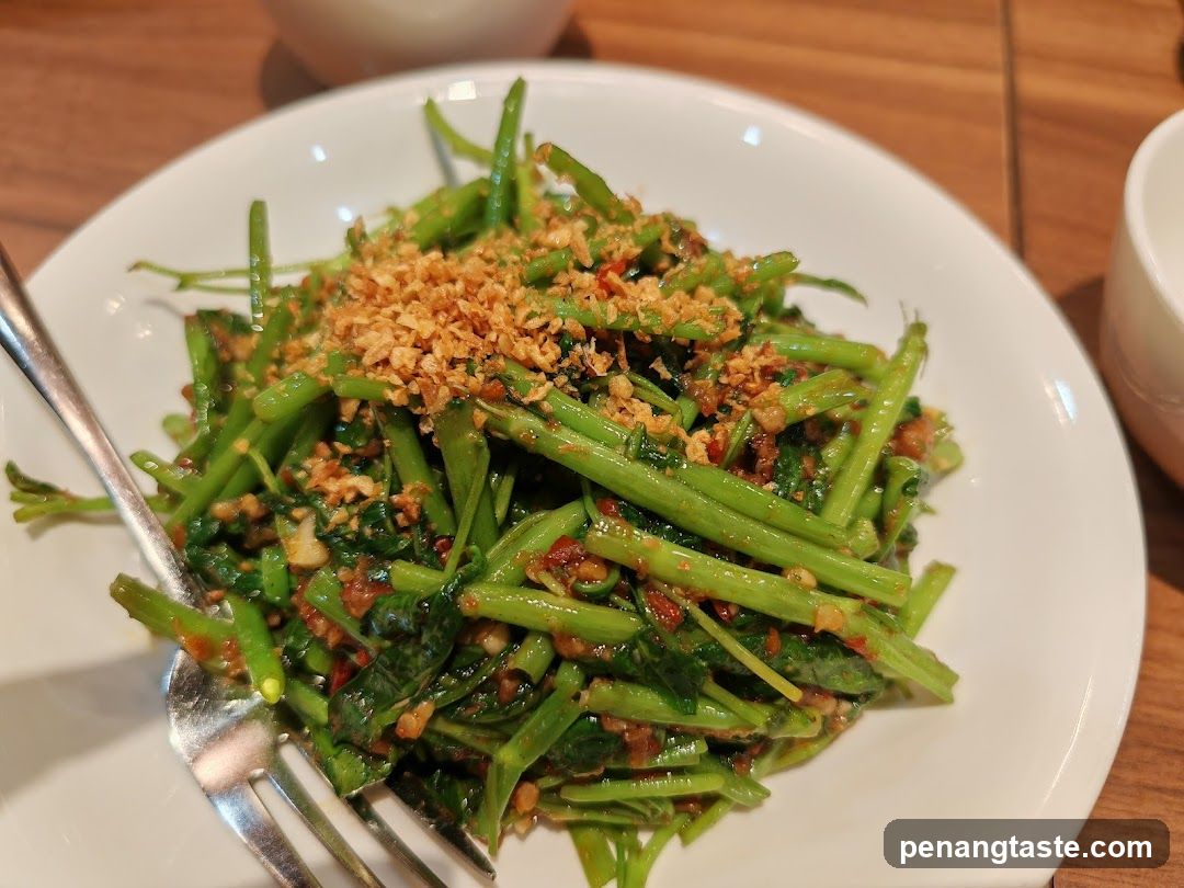 Stir-fried greens with garlic