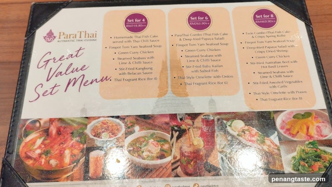 Para Thai Great Value Set Menu