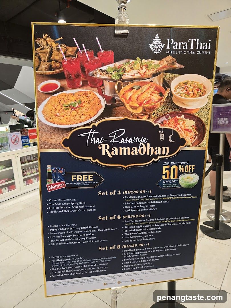 Thai Rasama Ramadhan Menu Board