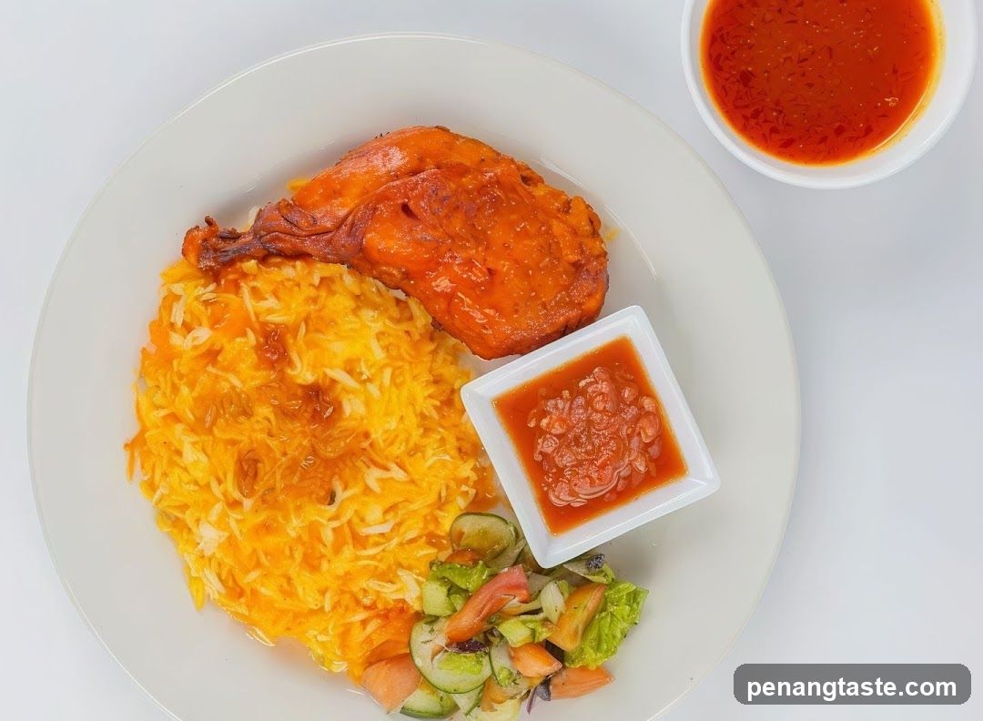 Chicken Rice with Salad and Sauce