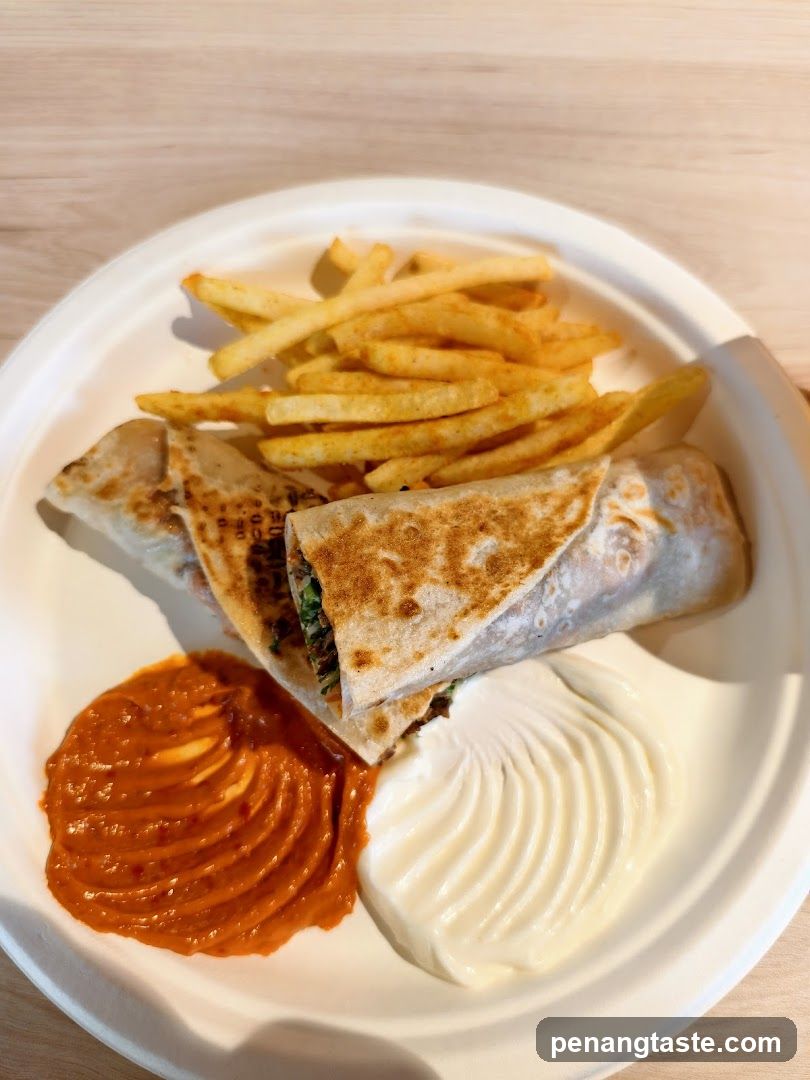 Plate with Wraps and Fries