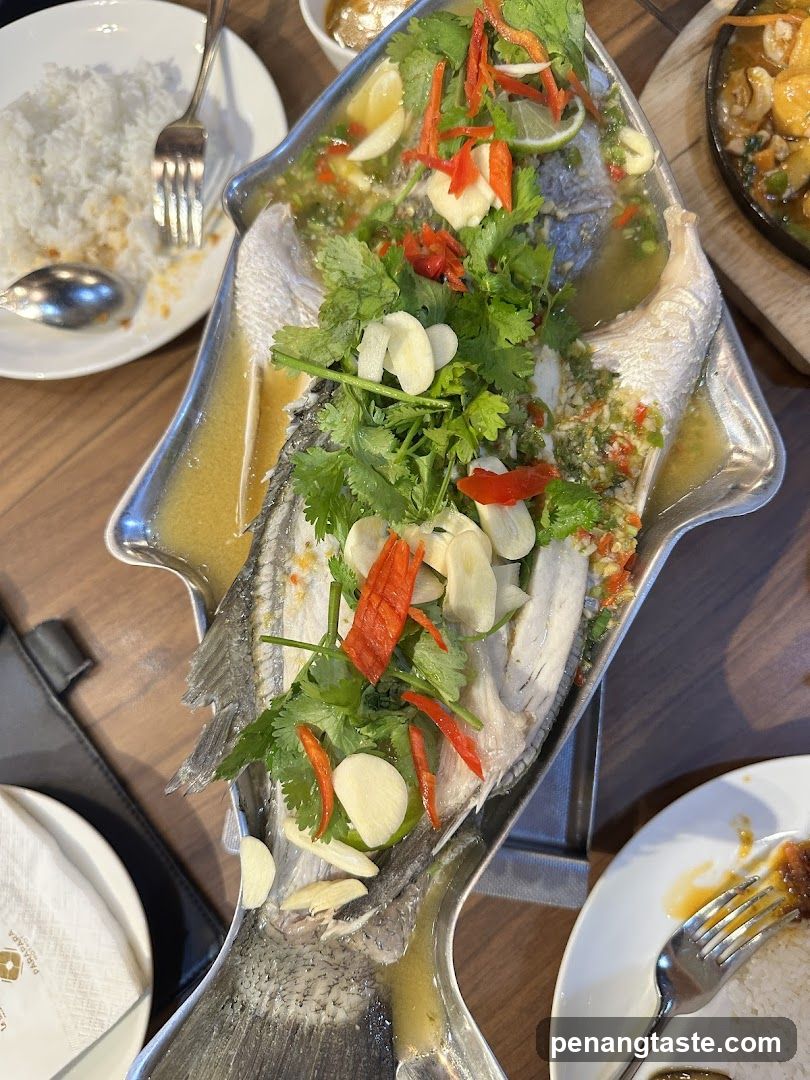 Steamed Fish with Herbs and Garlic