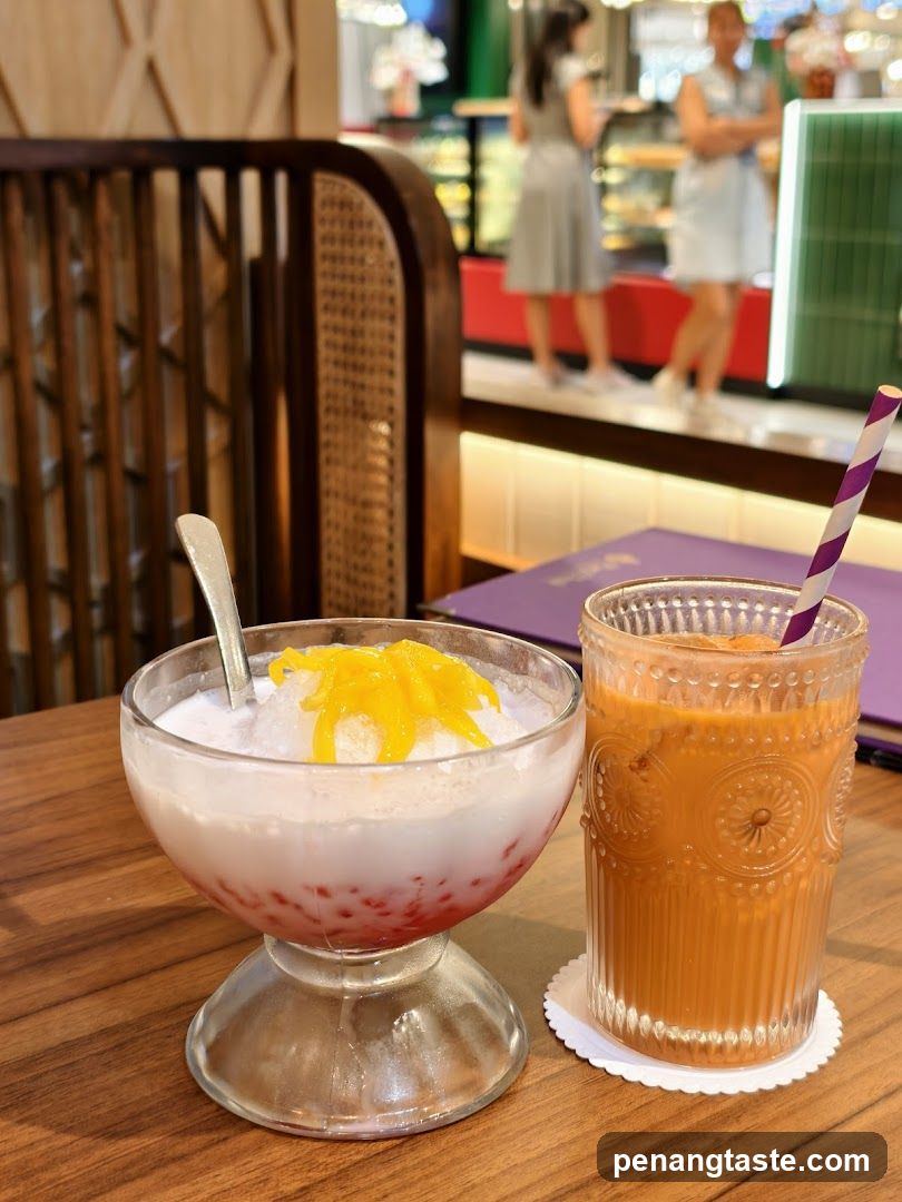 Dessert and Drink at Cafe