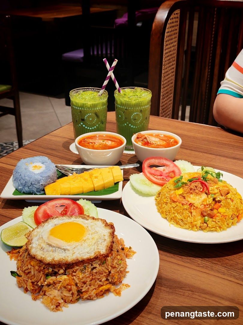 Fried Rice Meal with Drinks and Dessert