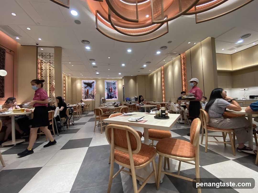 Restaurant Interior with Staff and Patrons