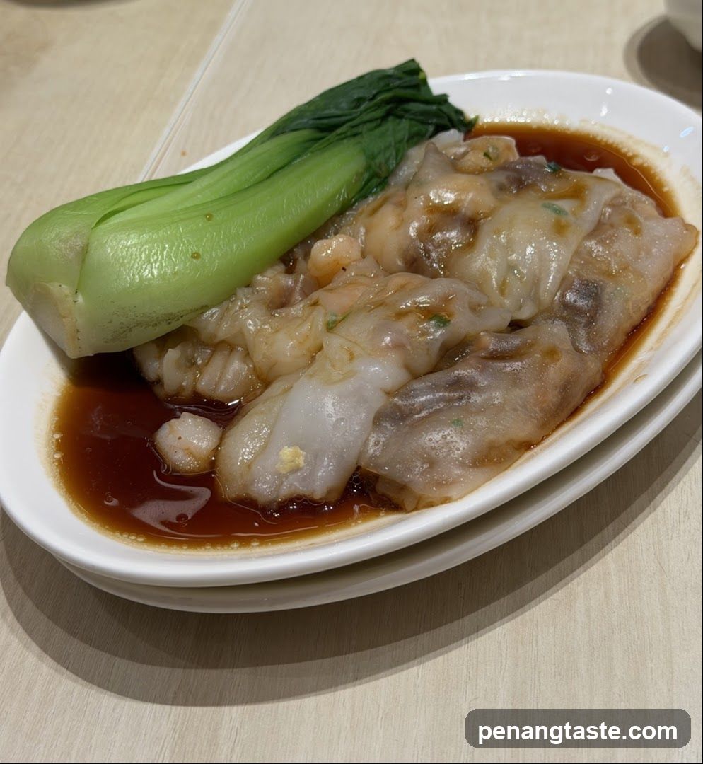 Steamed Rice Rolls with Broccoli