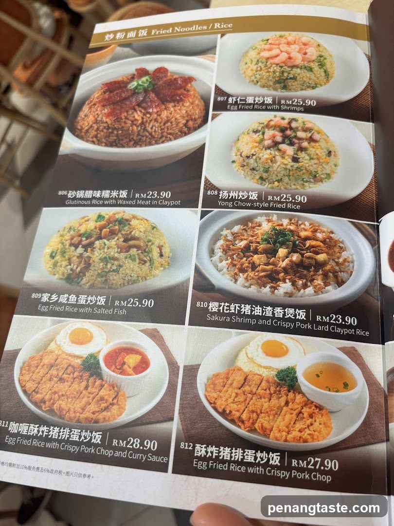 Fried Noodles / Rice Menu Page