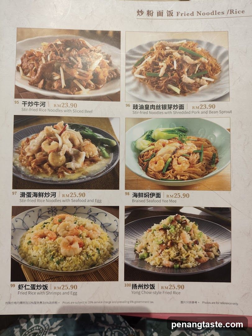 Fried Noodles / Rice Menu Page
