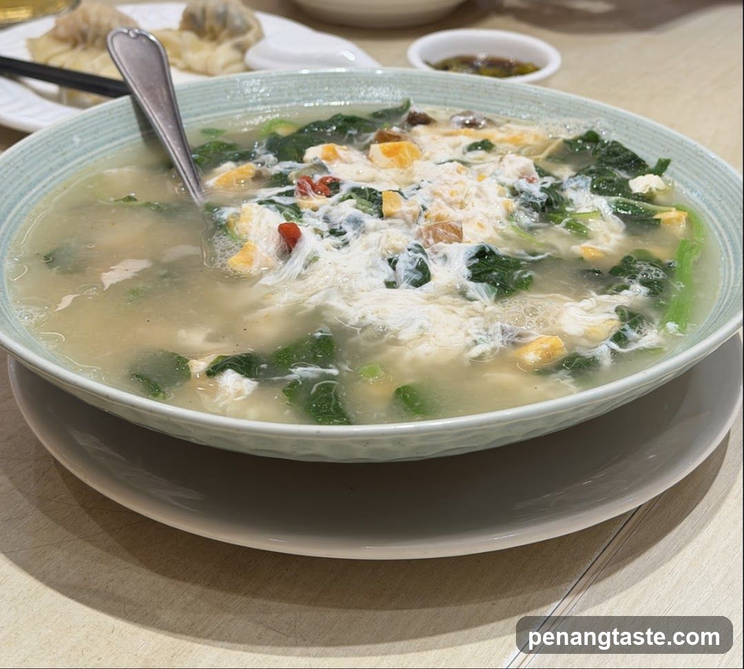 Bowl of Vegetable and Egg Soup